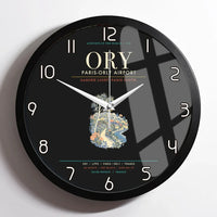 Thumbnail for Paris-Orly Airport ORY Wall-Clock Framed - Black