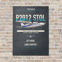 Thumbnail for Tecnam P2012 STOL vertical canvas print - no frame - gray background