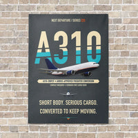 Thumbnail for Airbus A310-200P2F vertical canvas print - no frame - gray background
