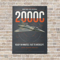 Thumbnail for Dassault Mirage 2000C RDI vertical canvas print - no frame - gray background
