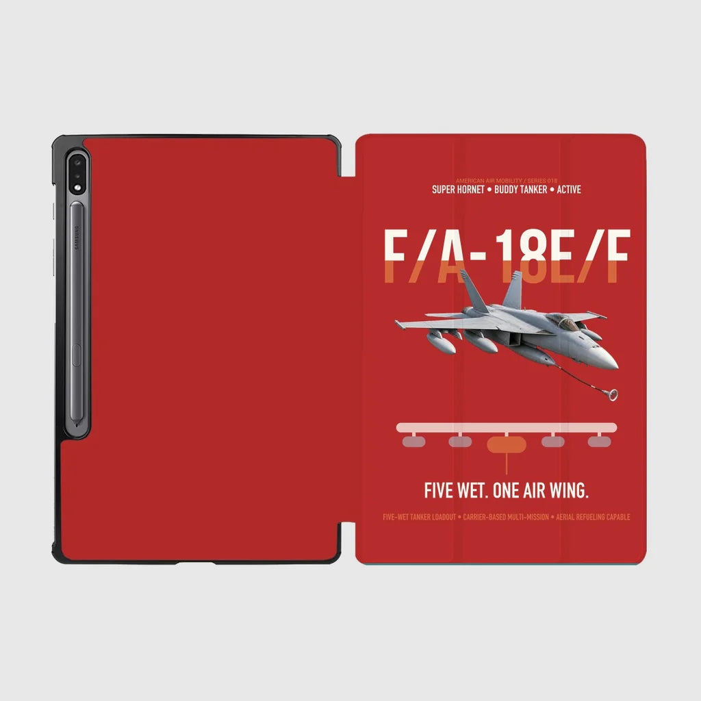 F A-18E F Buddy Tanker design on red samsung tablet tablet case