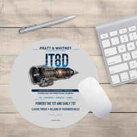 Thumbnail for JT8D design on light gray round mouse pad