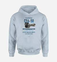 Thumbnail for CF6-50 design on light blue hoodie single side