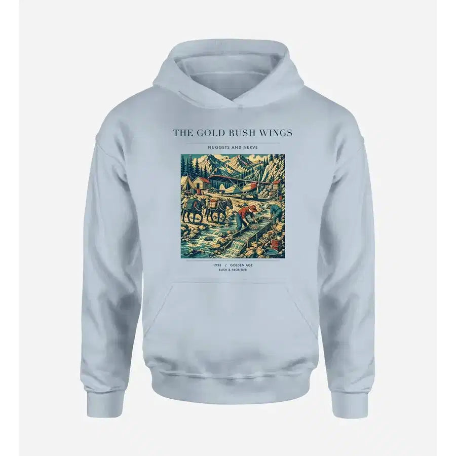 VINTAGE G4043 - The Gold Rush Wings - Premium Hoodie design on lightblue premium