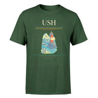 Thumbnail for Malvinas Argentinas International Airport (USH) T-Shirt single-side front print in Dark Green | malvinas-argentinas-international-airport-ush-double-side-t-shirt