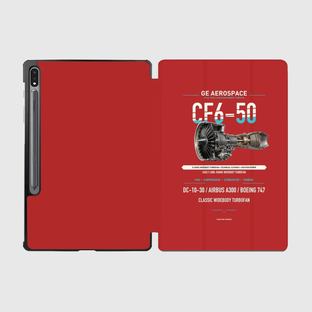 CF6-50 design on red samsung tablet tablet case