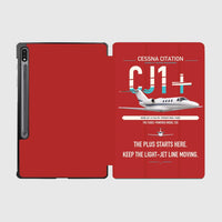 Thumbnail for Cessna Citation CJ1+ design on red samsung tablet tablet case