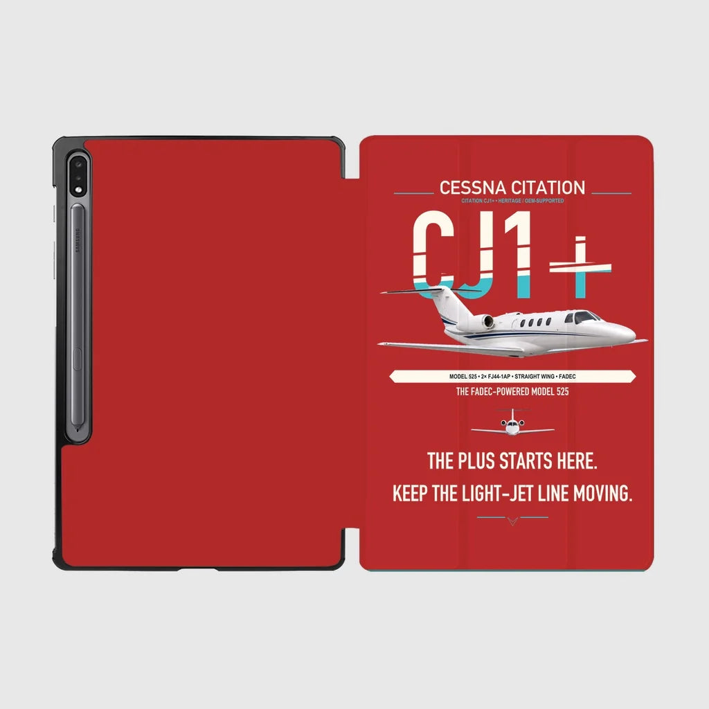 Cessna Citation CJ1+ design on red samsung tablet tablet case