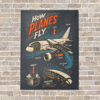 Thumbnail for How Planes Fly V2 vertical canvas print - no frame - gray background