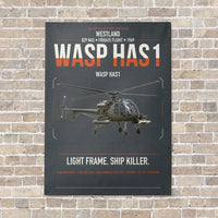 Thumbnail for Westland Wasp HAS1 vertical canvas print - no frame - gray background