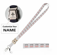 Thumbnail for Air Traffic Controller seat belt lanyard - white with name