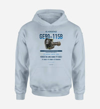 Thumbnail for GE90-115B design on light blue hoodie single side
