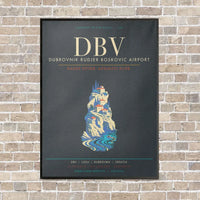 Thumbnail for Dubrovnik Ruer Boskovic Airport DBV - Canvas Framed - Gray
