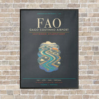Thumbnail for Gago Coutinho Airport Faro FAO - Canvas Framed - Gray