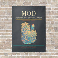 Thumbnail for Modesto City-County Airport MOD vertical canvas print - no frame - gray background