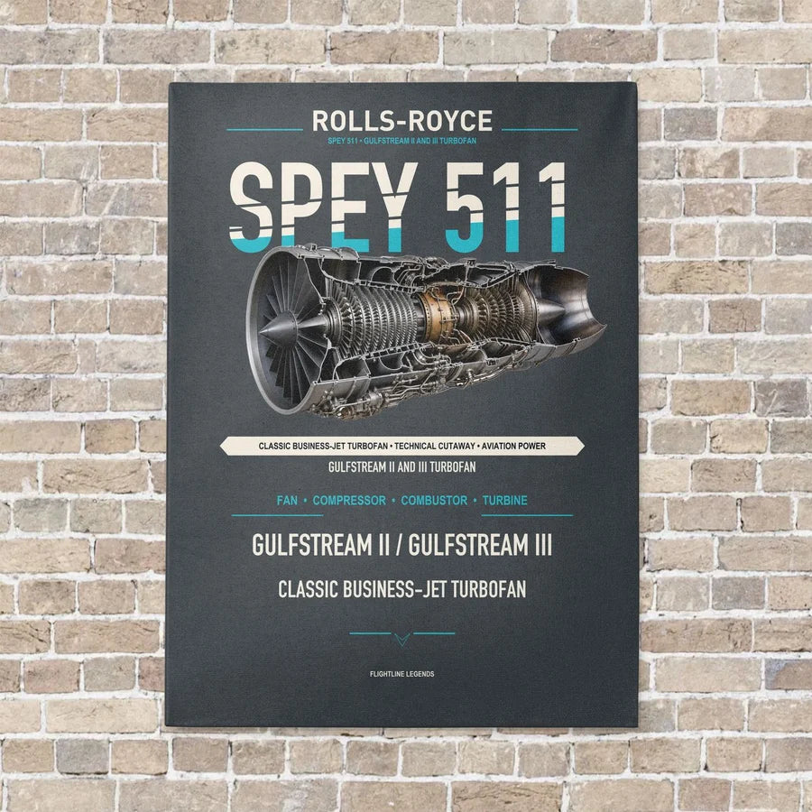 SPEY 511 vertical canvas print - no frame - gray background