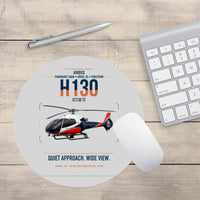 Thumbnail for Airbus H130 design on light gray round mouse pad