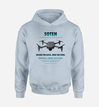 Thumbnail for ACSL SOTEN design on light blue hoodie single side