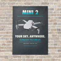 Thumbnail for DJI Mini 2 vertical canvas print - no frame - gray background