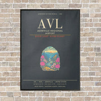 Thumbnail for Asheville Regional Airport AVL - Canvas Framed - Gray