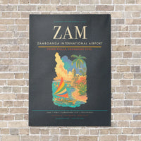 Thumbnail for Zamboanga International Airport ZAM vertical canvas print - no frame - gray background