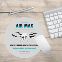 Thumbnail for Percepto Air Max design on light gray round mouse pad