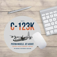 Thumbnail for C-123K Provider design on light gray round mouse pad
