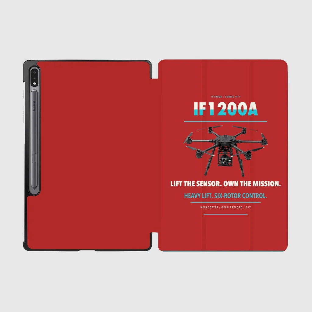 Inspired Flight IF1200A design on red samsung tablet tablet case
