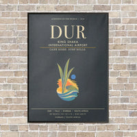 Thumbnail for King Shaka International Airport DUR - Canvas Framed - Gray