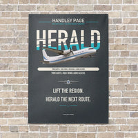Thumbnail for Handley Page HPR.7 Dart Herald vertical canvas print - no frame - gray background
