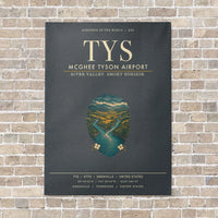 Thumbnail for McGhee Tyson Airport Knoxville TYS vertical canvas print - no frame - gray background