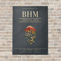 Thumbnail for Birmingham-Shuttlesworth International Airport BHM vertical canvas print - no frame - gray background