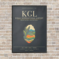 Thumbnail for Kigali International Airport KGL - Canvas Framed - Gray