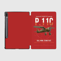 Thumbnail for PZL P.11c design on red samsung tablet tablet case