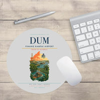 Thumbnail for Pinang Kampai Airport (DUM) design on light gray round mouse pad