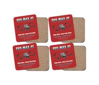Thumbnail for Autel EVO Max 4T design on red 4 pieces set coaster