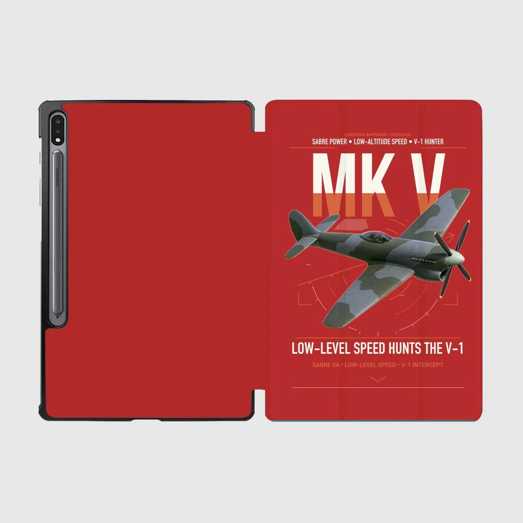 Hawker Tempest Mk V design on red samsung tablet tablet case