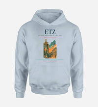 Thumbnail for Metz–Nancy–Lorraine Airport (ETZ) design on light blue hoodie single-side print