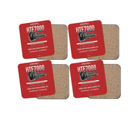 Thumbnail for HTF7000 design on red 4 pieces set coaster