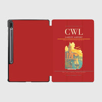 Thumbnail for Cardiff Airport (CWL) design on red samsung tablet tablet case
