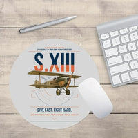 Thumbnail for SPAD S.XIII C.1 design on light gray round mouse pad