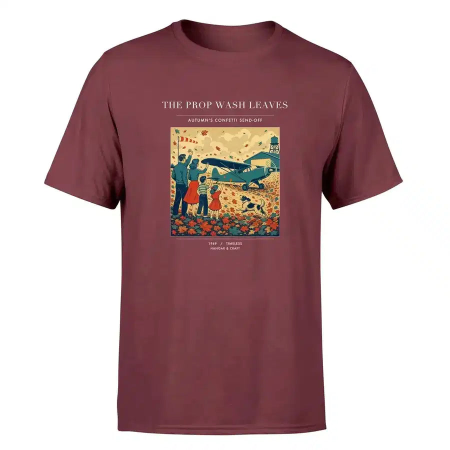 VINTAGE G4450 - The Prop Wash Leaves - Premium T-Shirt design on darkred premium t shirt