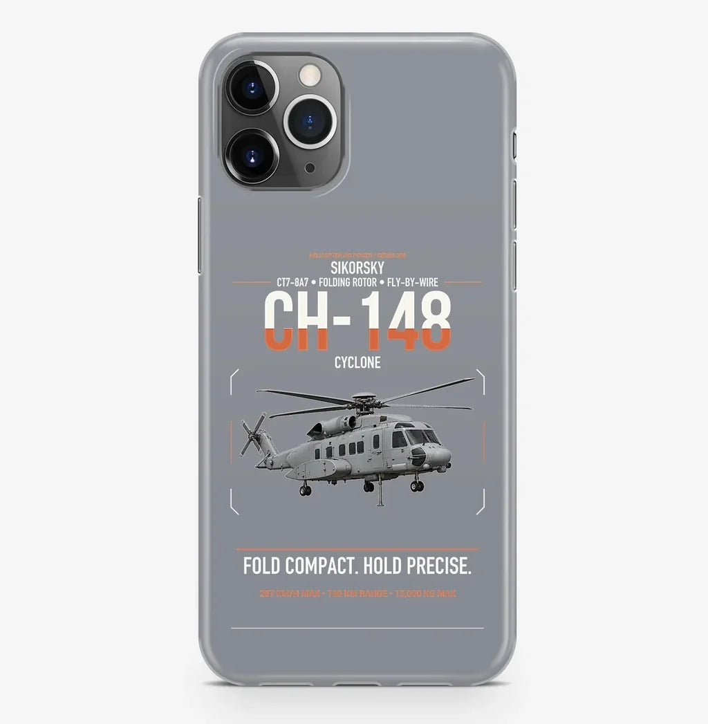 Sikorsky CH-148 Cyclone design on gray magsafe iphone case, for iPhone Pro Max