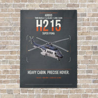 Thumbnail for Airbus H215 vertical canvas print - no frame - gray background