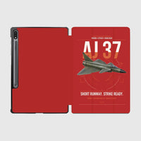 Thumbnail for Saab AJ 37 Viggen design on red samsung tablet tablet case