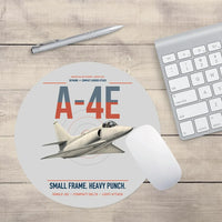 Thumbnail for A-4E Skyhawk design on light gray round mouse pad