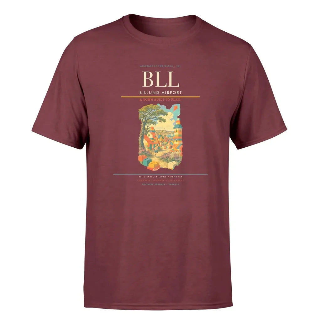 Billund Airport (BLL) Premium T-Shirt Dark Red