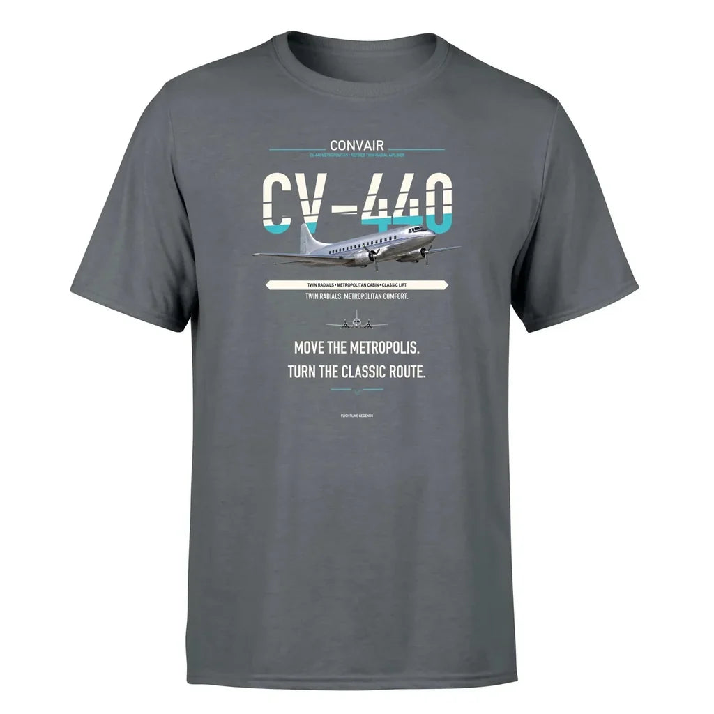 Convair CV-440 Metropolitan design on gray single side