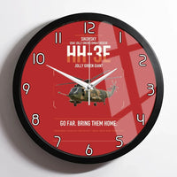 Thumbnail for Sikorsky HH-3E Jolly Green Giant design on red framed wall clock