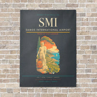Thumbnail for Samos International Airport SMI vertical canvas print - no frame - gray background
